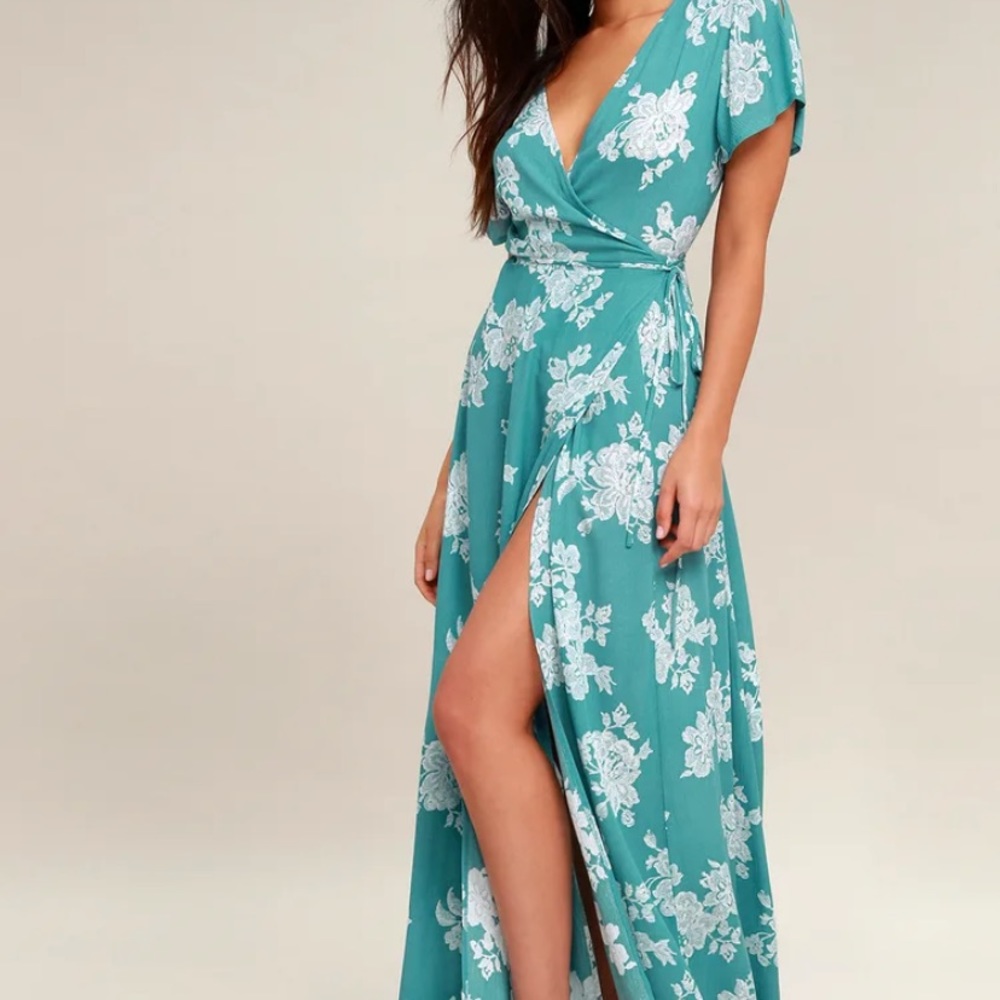 Lulus heart of marigold turquoise dress